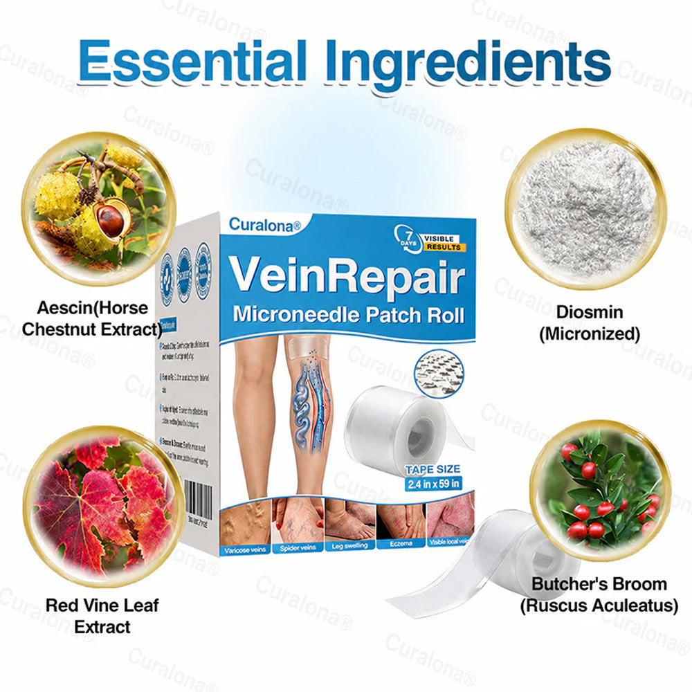 🇦🇺🏆✅️🏃 Curalona® VeinRepair Microneedle Patch Roll ⚡ Instant Relief, Long-Term Results