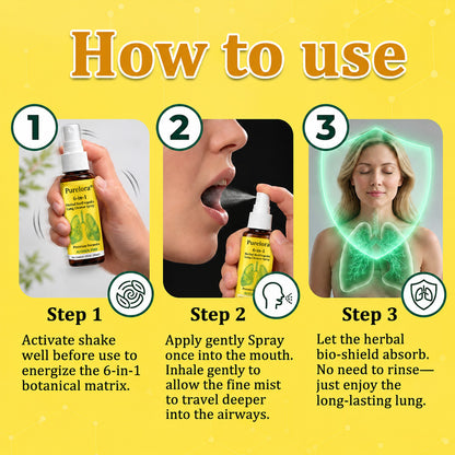 👨‍⚕️👑✅🇦🇺 Purelora® 6-in-1 Herbal BeePropolis Lung Cleanse Spray（👨‍⚕️Directly acts on COPD, asthma, chronic bronchitis (CB), respiratory infections, lung cancer, sinusitis, and other conditions🫁)