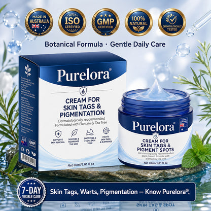 𝐏𝐔𝐑𝐄𝐋𝐎𝐑𝐀® 𝟕-𝐃𝐚𝐲 𝐒𝐤𝐢𝐧 𝐓𝐚𝐠 & 𝐒𝐩𝐨𝐭 𝐑𝐞𝐦𝐨𝐯𝐚𝐥 𝐂𝐫𝐞𝐚𝐦 (𝐏𝐚𝐢𝐧𝐥𝐞𝐬𝐬 𝐅𝐨𝐫𝐦𝐮𝐥𝐚 – 𝐍𝐨 𝐒𝐜𝐚𝐫𝐫𝐢𝐧𝐠) 🌹🌹