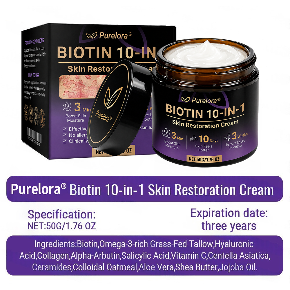 Made and Shipped from the AU 🍁 Purelora® Biotin 10-in-1 Skin Repair Cream — Last Day of Sale: 75% Off