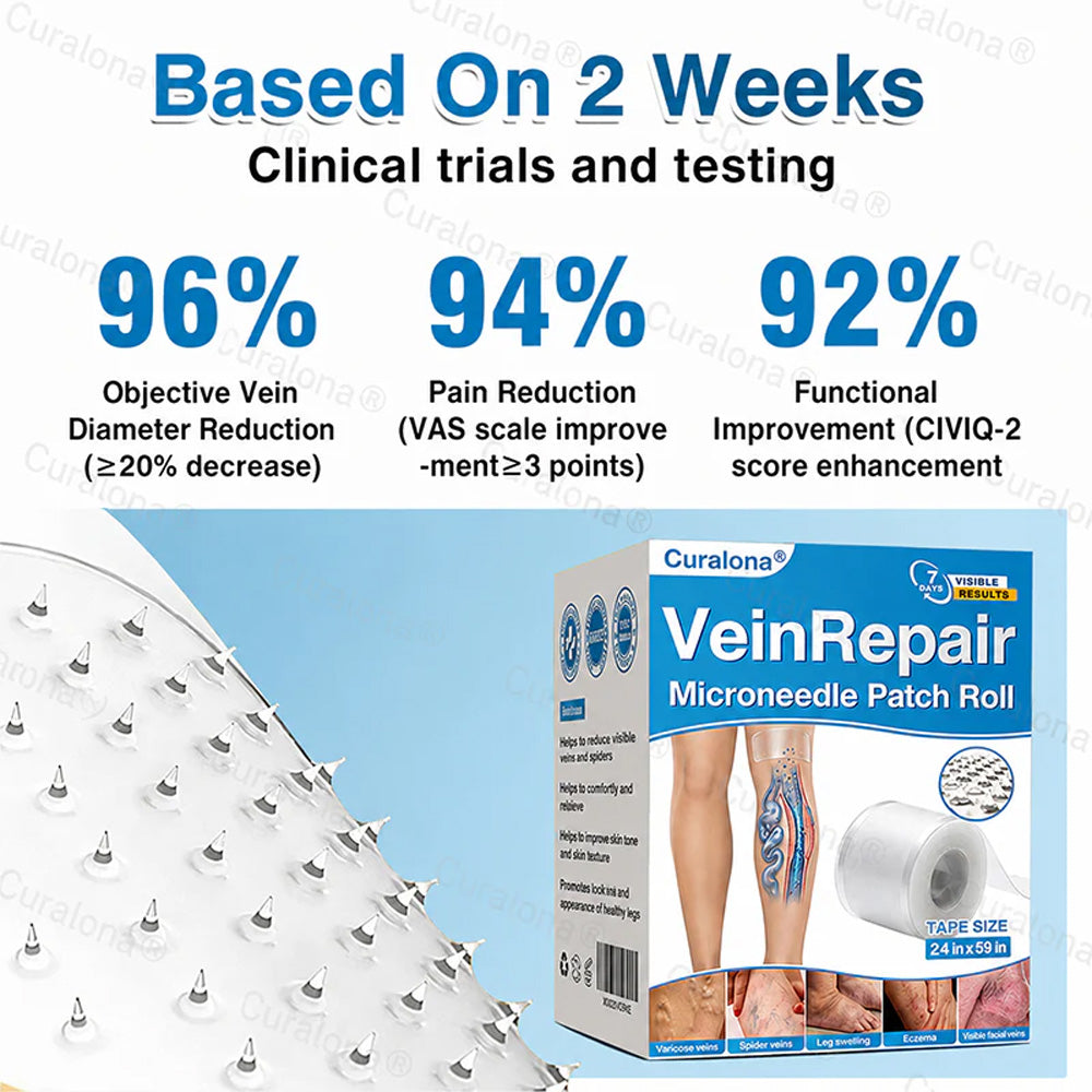 🇦🇺🏆✅️🏃 Curalona® VeinRepair Microneedle Patch Roll ⚡ Instant Relief, Long-Term Results