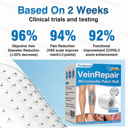 🇦🇺🏆✅️🏃 Curalona® VeinRepair Microneedle Patch Roll ⚡ Instant Relief, Long-Term Results